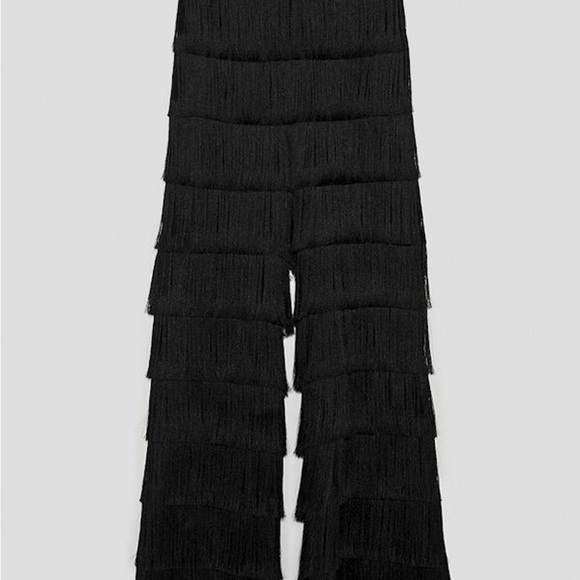 NWT Palazzo high-waist pants with horizontal bangs - Picture 3 of 3